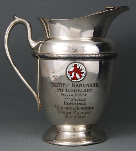 ) Quebec Kandahar Mont Tremblant 2nd place trophy won by Louis Cochand in 1936