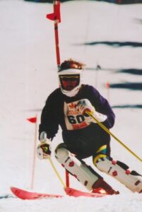 Photo of Bob Gilmour at the Canadian Masters Giant Slalom Championship in 1991.