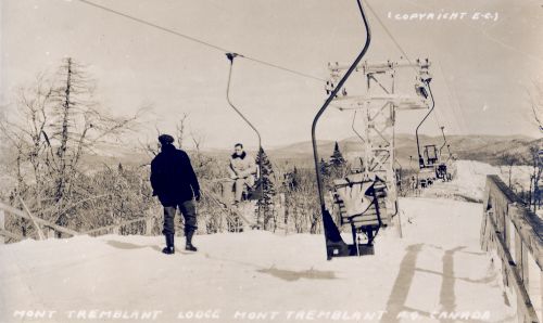 Postcard of Mont Tremblant single chairlift