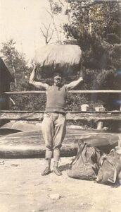 Charles Mortureux on a canoe trip