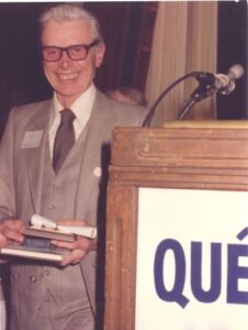 Bob Gooch at 1984 Canadian Ski Hall of Fame Induction Ceremony