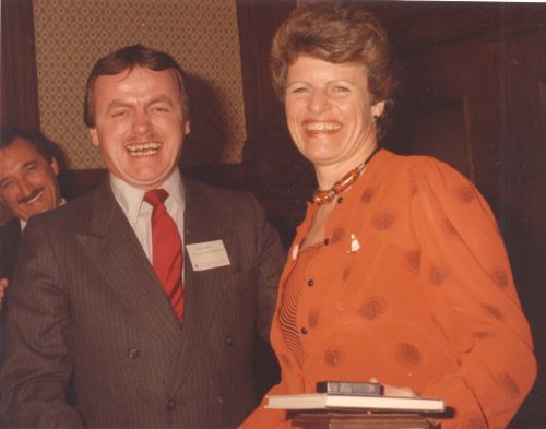 Linda Crutchfield at 1984 Canadian Ski Hall of Fame Induction Ceremony