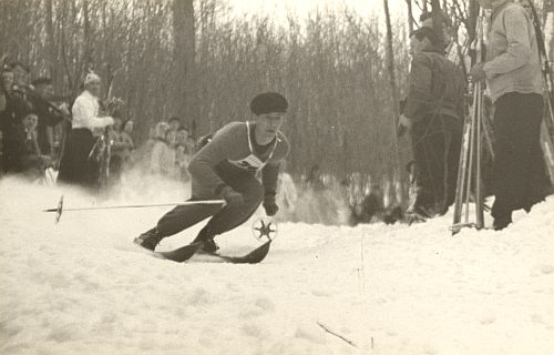 Louis Cochand in Dominion downhill race on February 27, 1938
