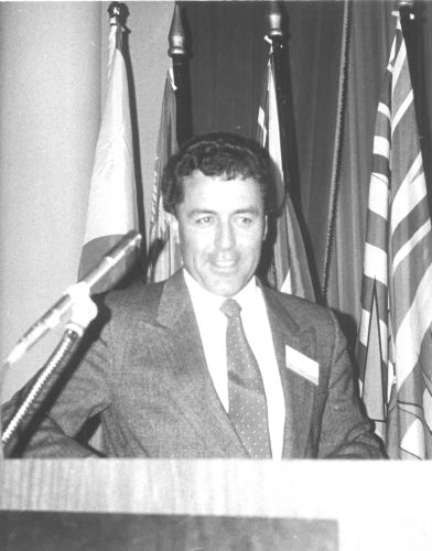 Peter Duncan at 1986 Canadian Ski Hall of Fame Induction Ceremony.