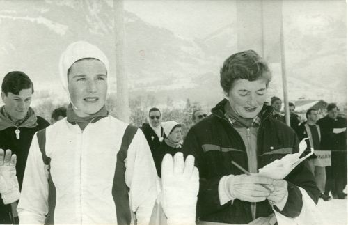 Lucile Wheeler and Pat Ramage (right) at 1958 World Championships