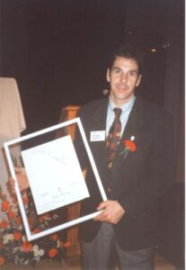 Inductee Pierre Harvey at 1992 Canadian Ski Hall of Fame Induction Ceremony