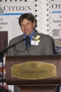 Inductee Max Gartner at 2007 Canadian Ski Hall of Fame Induction Ceremony
