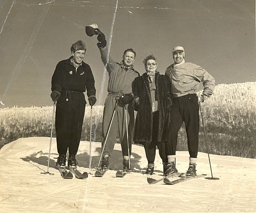 Tremblant founder Joe Ryan, second from the left, alongside John Fripp (far left) and other companions in 1947