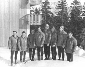 National Alpine Men's Ski Team at 1968 Olympic Winter Games in Grenoble, 