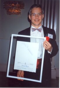 Inductee Dave Irwin at 1992 Canadian Ski Hall of Fame Induction Ceremony