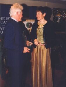 Jim McConkey and Kate Pace at 2001 Canadian Ski Hall of Fame Induction Ceremony. 
