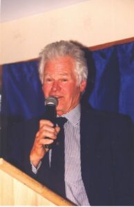 Inductee Jim McConkey at 2001 Canadian Ski Hall of Fame Induction Ceremony. 