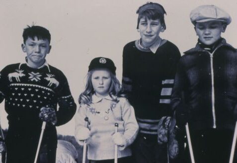 Art Tommy (far right) and Anne Heggtveit (2nd from left)
