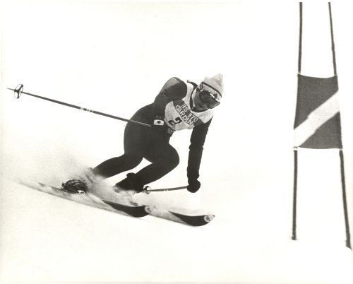 Betsy Clifford at 1970 FIS World Championship, Val Gardena, Italy.