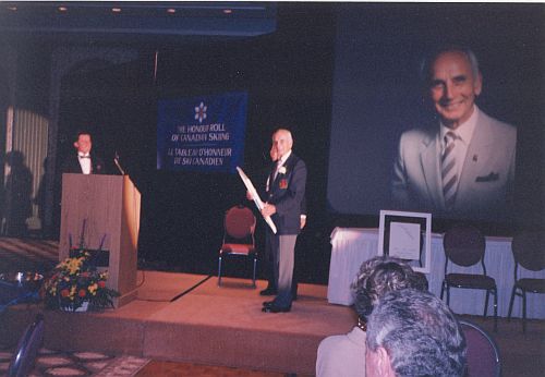 Fred Morris at 1993 Canadian Ski Hall of Fame Induction Ceremony