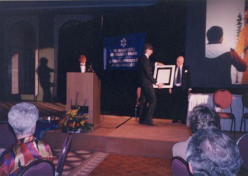 Chris Simboli at 1993 Canadian Ski Hall of Fame Induction Ceremony