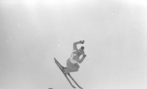 John Eaves in mid-air during a jump