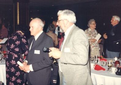 1983 Canadian Ski Hall of Fame Induction Ceremony [L to R]: W.B. Thompson, Fred Hall's son