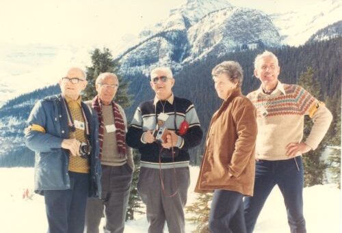 [L to R]: Doug Firth, Harry Pangman, Fred Hall, Betty Grinnell, Rae Grinnell