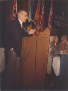 François Pichard at 1984 Canadian Ski Hall of Fame Induction Ceremony.