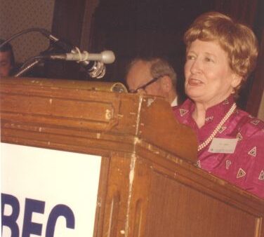 Pat Ramage at 1984 Canadian Ski Hall of Fame Induction Ceremony