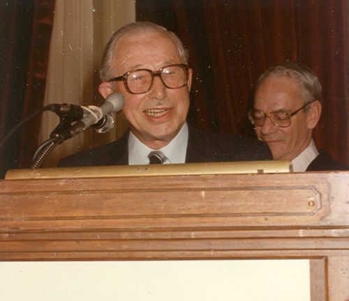 Ross Larway at 1984 Canadian Ski Hall of Fame Induction Ceremony.