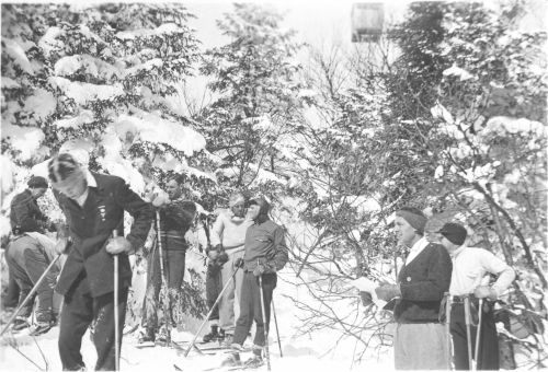 March 13, 1932, at start of first Quebec-Kandahar downhill race