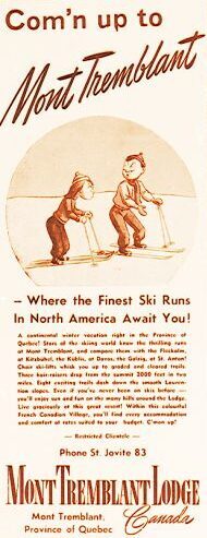 Advertisement for Mont Tremblant winter resort