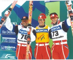 Nicolas Fontaine, Andy Capicik, David Bellehumeur - 1997 Freestyle World Cup in Piancavallo, Italy.