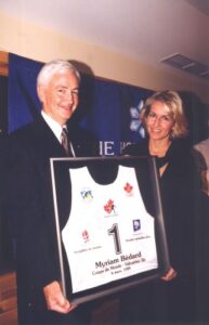 Myriam Bédard and Chris Edgell at induction ceremony