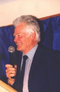 Inductee Jim McConkey at 2001 Canadian Ski Hall of Fame Induction Ceremony. 