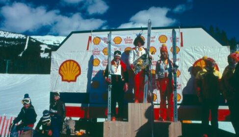 1980 Canadian National Championships [L to R]: Gerry Sorensen (2nd), Laurie Graham (1st), Kathy Kreiner (3rd).