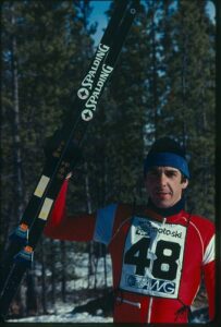 Pierre Harvey finishing in 4th place at a 1981 World Cup Cross Country event