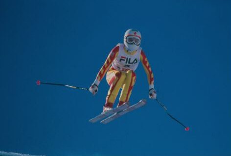 Karen Percy at World Championship in Crans, Sweden.