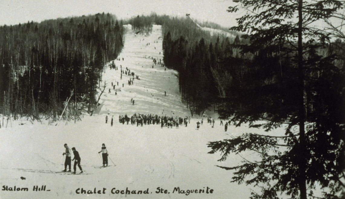 Slalom Ski Hill at Chalet Cochand Postcard.