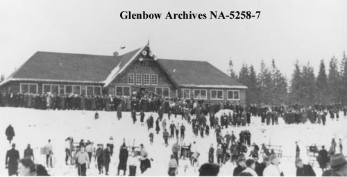 Photograph of The ski lodge at Mt. Norquay, Banff National Park, Alberta in the 1930s