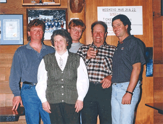 Little this Max Daburger (2nd from right) know that his beloved Harper Mountain would stay in the family for three generations and counting.