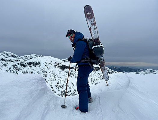 Lucas Smith, Director of Communications (shown here) is all smiles after having stepped up and volunteered to score some first tracks.